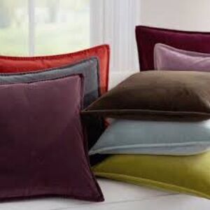 New Pottery Barn Washed Velvet Pillow Cover, Plum, 20”